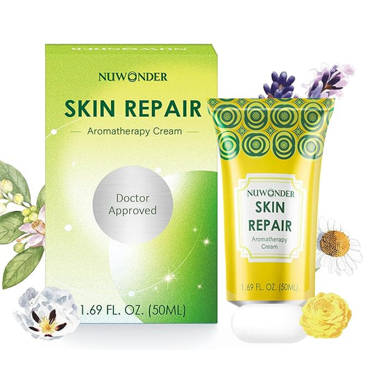 Natural SKIN REPAIR. Clinically tested Aromatherapy. Powerful Essential Oil. Eczema, Dermatitis, Diaper rash, and Sensitive skin. For all skin types. Hypoallergenic, Vegan, Paraben Free. 50ML TUBE