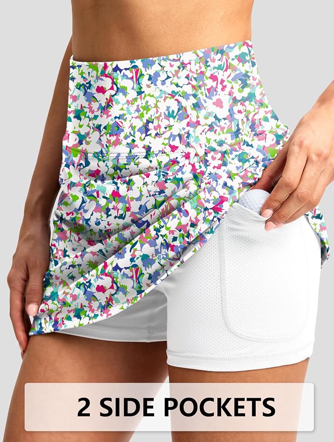 G Gradual 16"/18" Skorts for Women Golf Skirt with 2 Pockets Summer Casual | Built-In Shorts, High Waist, Soft 4-Way Stretch, Breathable Mesh Liner, Tennis Pickleball Athletic Wear, Easy To Match