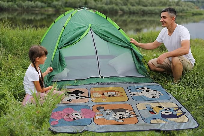 Bluey & Friends Plush Travel Throw Blanket - Measures 40 x 50 Inches Super Soft & Cozy Travel Accessories