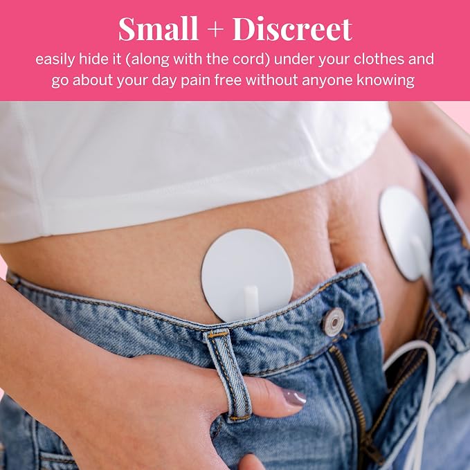 Pixie Period Pain Relief Device - Best PMS Relief Simulator with TENS Technology - Thinnest Wearable Tens Unit - Unnoticeable Under Clothes - Menstrual Cramp Comfort for Feminine Care
