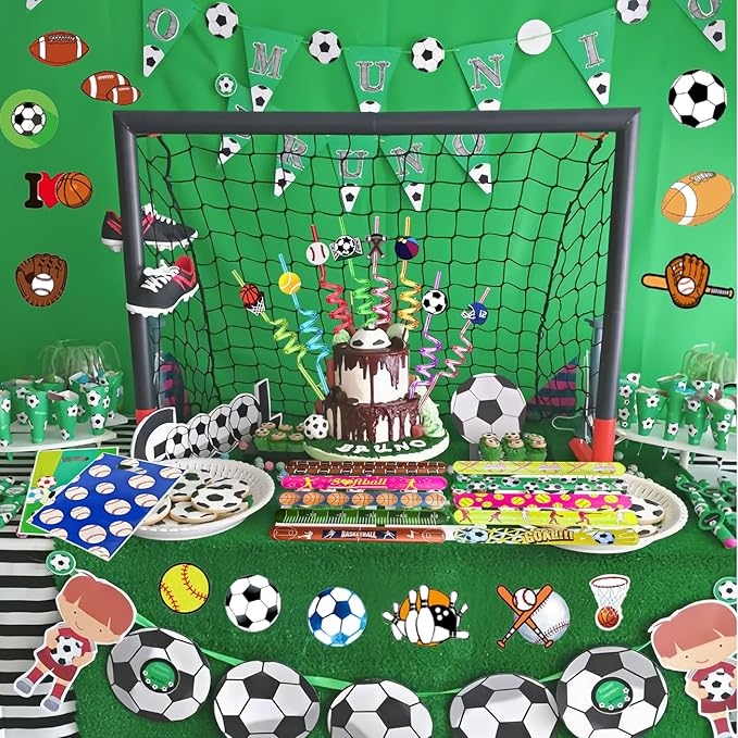 122PCS Sports Party Favors Set Ball birthday Party Supplies School Stationery Sports Party Team Gift Fillers School Classroom games Rewards Supplies
