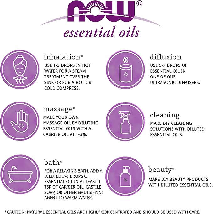 NOW Foods Essential Oils, Head Relief Roll-On, Certified Non-GMO, Soothing Blend, Steam Distilled, Topical Aromatherapy, 10-mL