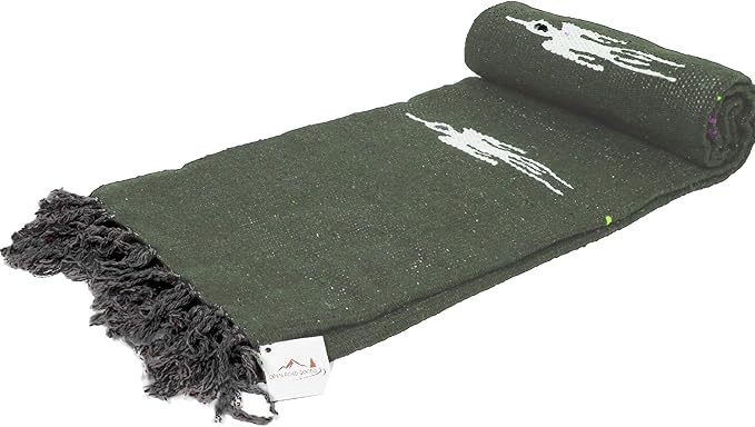 Open Road Goods Mexican Thunderbird Yoga Blanket, Handwoven Throw for Yoga, Meditation, and Home Décor – Versatile Blanket for Beach, Picnic, Camping, or Outdoor Use