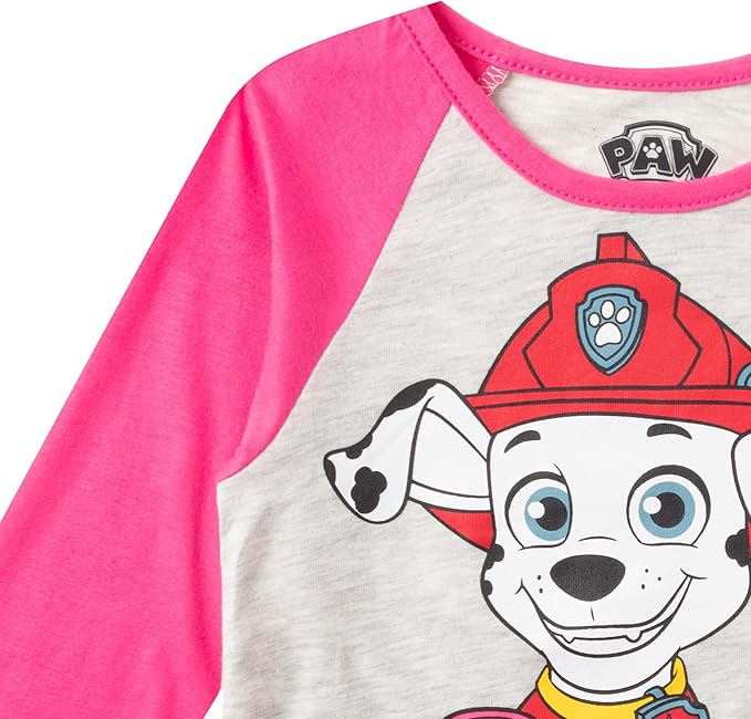 Nickelodeon Paw Patrol Girls Long Sleeve Shirt and Pants Set for Toddler and Little Kids