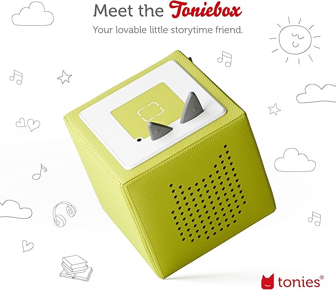 Toniebox 1 Audio Player Starter Set with Playtime Puppy - Listen, Learn, and Play with One Huggable Little Box - Green