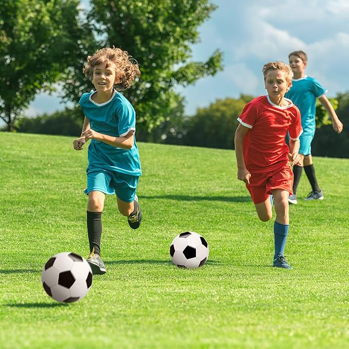 Soccer Ball Size 2 Size 3 Size 4 Size 5 with Pump Deflated - Single, 2 or 3 Pack Official Size & Weight Training Ball - Operation Christmas Child Shoebox - Gift for Toddler Kids Boys Girls Youth Adult