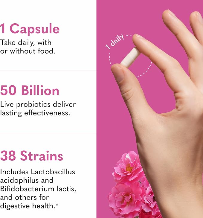 Garden of Life Raw Probiotics Vaginal Care - 50 Billion CFU - 38 Probiotic Strains - Supports Vaginal & Urinary Tract Health* - 30 Vegetarian Capsules