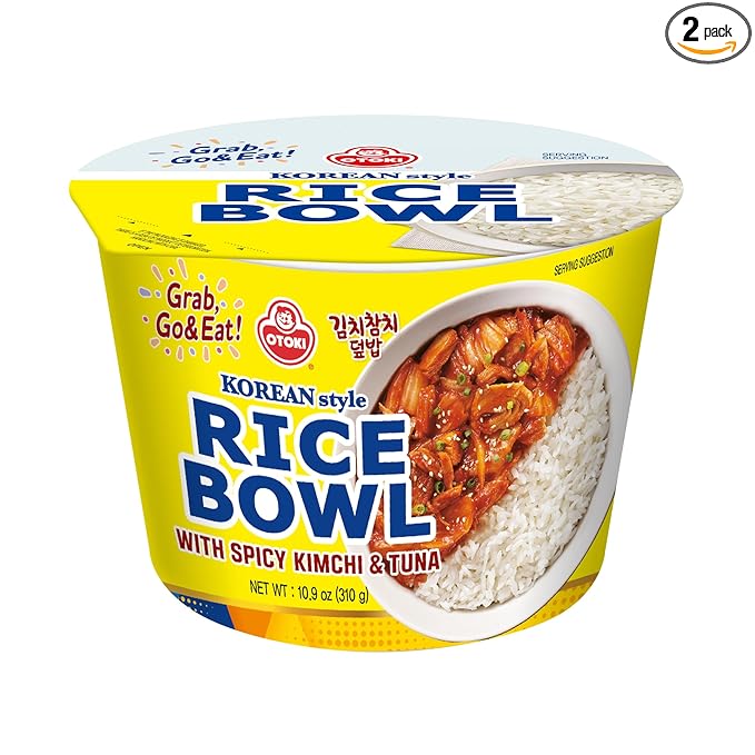 OTOKI Korean Rice Bowl – Spicy Kimchi & Tuna Flavor | Ready-to-Eat Bibimbap-Style Meal | Bold & Savory Korean Food | 10.9 oz (Pack of 2)