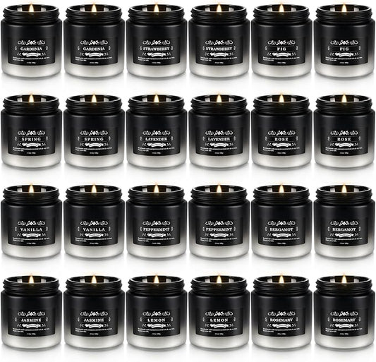 YOROXRG 24 Pack Scented Candles with Added Natural Essential Oils, 3.5oz, Suitable for Various Festivals, Parties, Yoga, and Home Scened