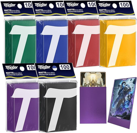 600ct Matte Card Sleeves - Premium Card Protectors for Trading Cards, MTG, TCG,Magic, and Collectible Card Games - Soft Touch Finish for Smooth Shuffling and Handling