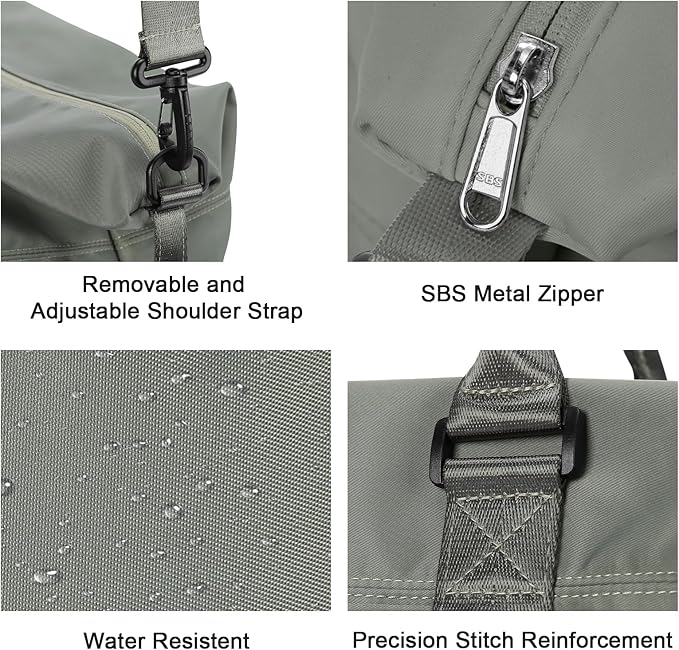 Travel Duffel Bag, Carry On Overnight Weekender Bags for Women | Travel Bag with Wet Pocket & Trolley Sleeve, For Spirit Airlines 18x14x8 Personal Item Bag