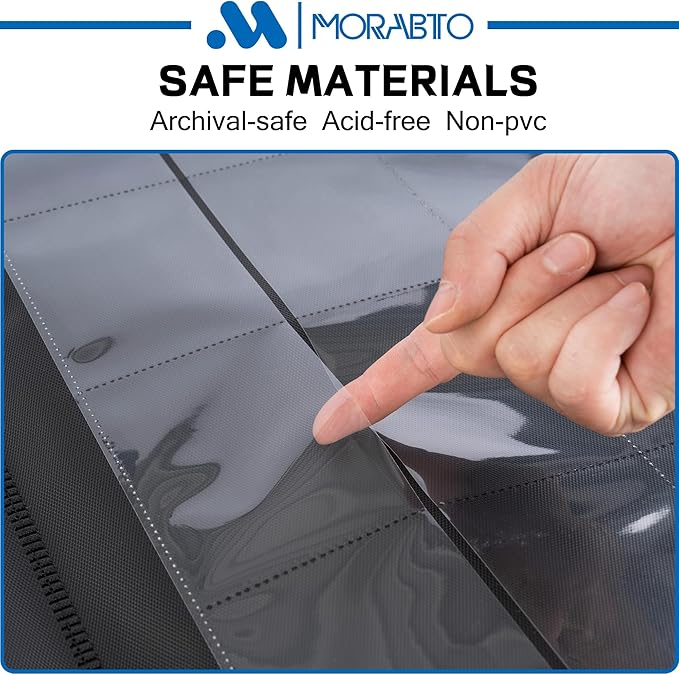 Top Loader Binder, Holds 640 Top Loaders,16 Pocket Top Loader Binders for 3" x 4" Rigid Cards,Top Loader Card Binder for Hard Plastic Top Loaders -Orange
