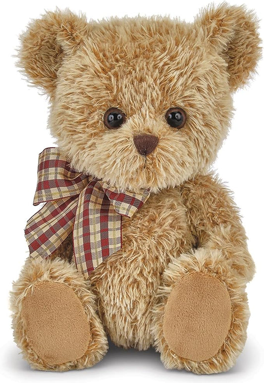Bearington Collection Baby Shaggy Teddy Bear Plush - 11 in Brown Cute Classic - Soft & Cuddly Stuffed Animal Nursery Companion - Vintage-Looking Baby Girl Toy