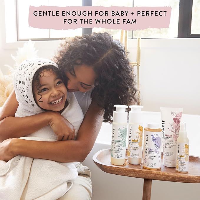 The Honest Company 2-in-1 Cleansing Shampoo and Body Wash for Sensitive Skin, Tear-Free, Hypoallergenic with Naturally Derived Ingredients, Fragrance-Free, 10 fl oz