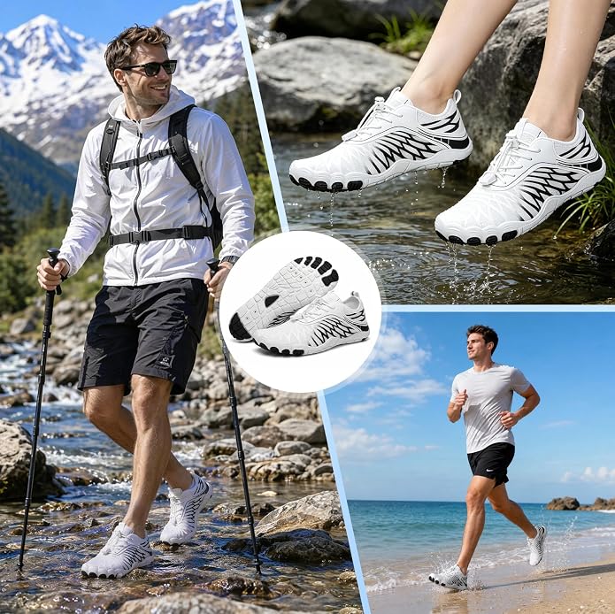 ELETON Barefoot Shoes Women Men Footwear, Wide Toe Box Hiking Zero Drop Non-Slip Quick-Dry River Boat Pool Beach Water Shoes, Lightweight Swimming Running Walking Sneakers Unisex