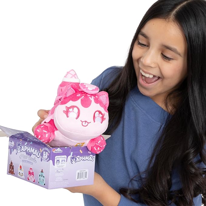 Aphmau 6” MeeMeow Mystery Plush – Ice Cream; YouTube Gaming Channel, Blind Box, 1 of 8 Possible Ice Cream MeeMeows, Official Merch