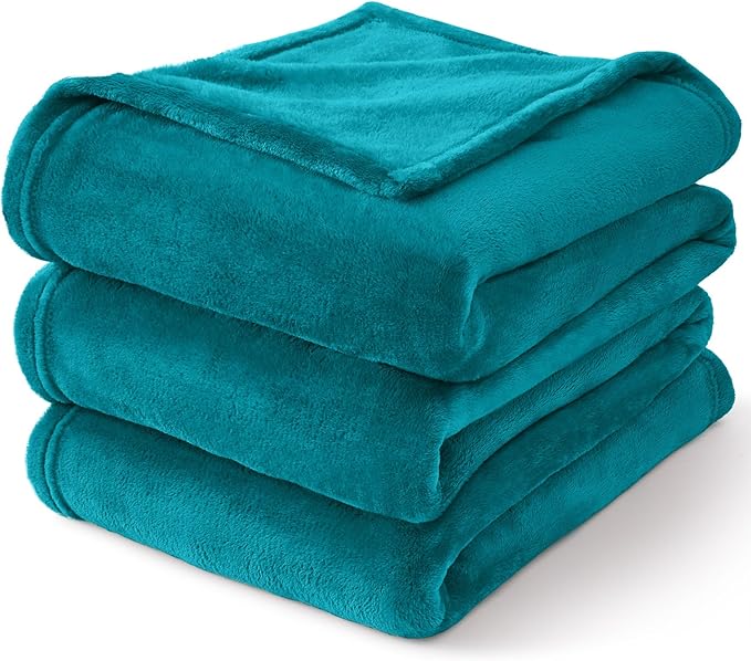 BEDELITE Fleece Blanket Soft Plush King Size Bed Blanket Teal Blue 108"x90" | Ultra Soft Fleece, Plush Microfiber, Lightweight Warmth, All Season Comfort, Fade Resistant, Machine Washable