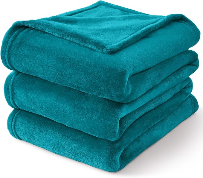 BEDELITE Fleece Blanket Soft Plush Throw for Couch Teal Blue 50"x60" | Ultra Soft Fleece, Plush Microfiber, Lightweight Warmth, All Season Comfort, Fade Resistant, Machine Washable, Couch Sofa Bed