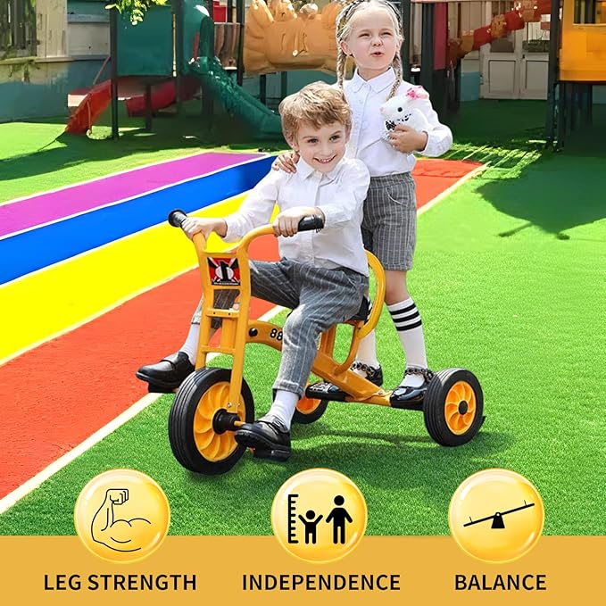 Kids Tricycle for Preschool Playground, Daycare Toddler Trike, Toddler Bikes for Riders Ages 2+, Outdoor Playground Equipment Tricycles