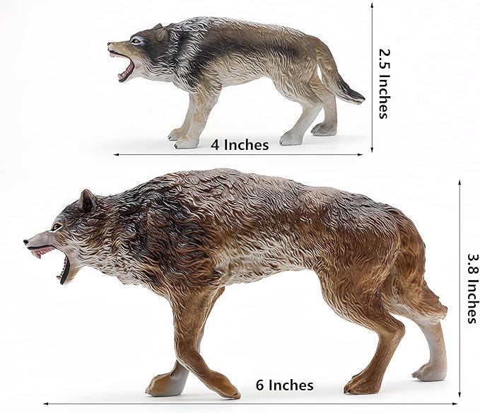Gemini&Genius Direwolfs Animals Action Figure Toys for Kids