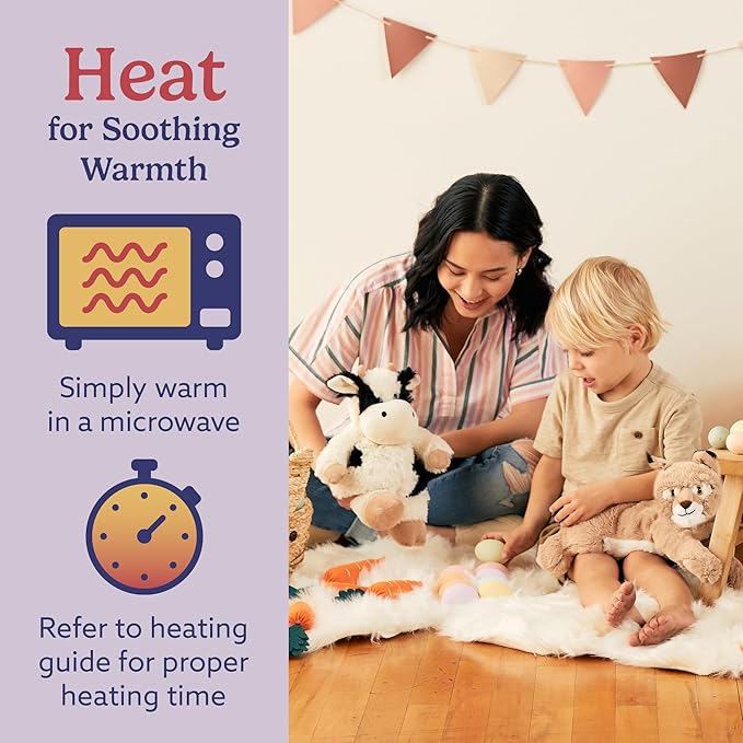 warmies Microwavable & Weighted Stuffed Animals, Bob Cat - Heated Stuffed Animal Plushie for Warmth & Comfort - Cute Soft Plush Toys for Boys, Girls, Babies & Toddlers