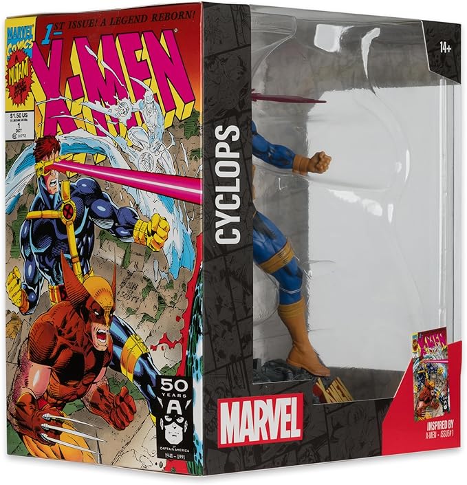 McFarlane Toys - Marvel Cyclops 1:10th Scale Collectible with Scene (X-Men #1)