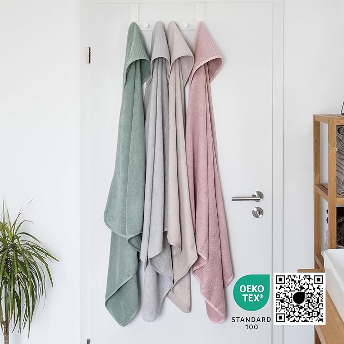 Ehrenkind® Hooded Towel, Baby Towel with Hood Made of Cuddly Soft Organic Cotton, Bath Towel in 100 x 100 cm, Beige, Bath Towel Children, Baby First Equipment Newborn or Baby Gift