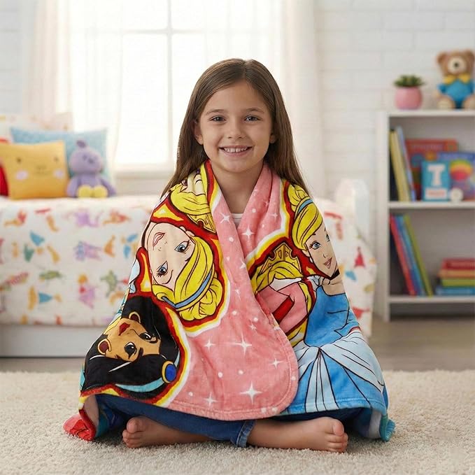 Official License Character Girls Pink Fleece Soft and Cozy Throw Blanket (40" x 60) (P18)