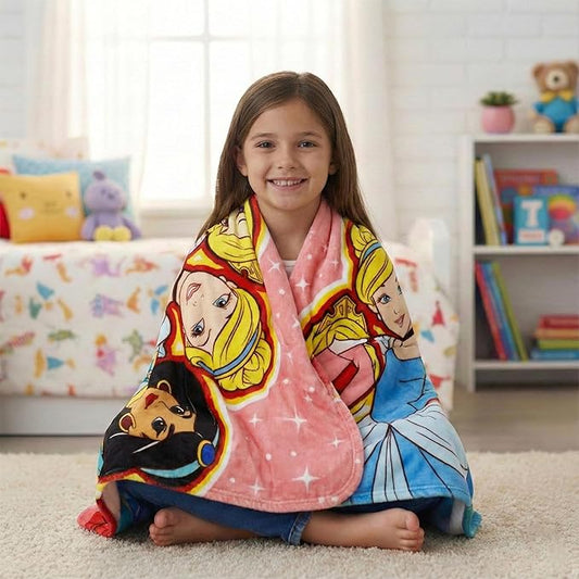 Official License Character Girls Pink Fleece Soft and Cozy Throw Blanket (40" x 60) (P18)