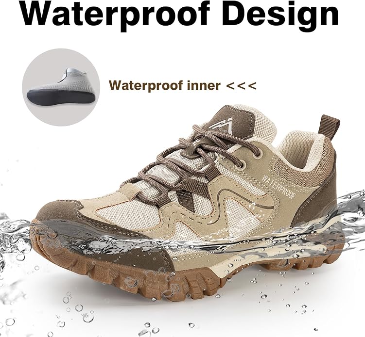 CC-Los Women's Lightweight Waterproof Hiking Shoes for Walking, Outdoor & Climbing