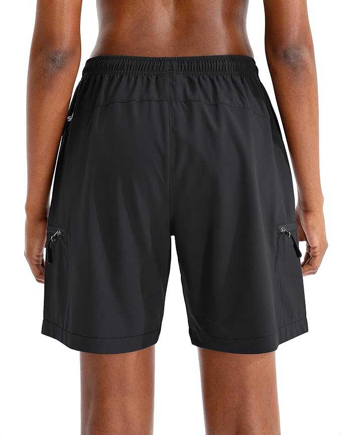 SANTINY Women's 5''/ 7''/9'' Hiking Cargo Shorts Quick Dry Lightweight Summer Shorts for Women Athletic Golf Zipper Pockets