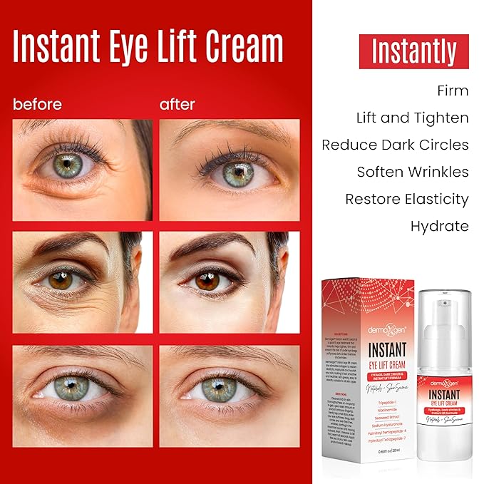 Rapid Reduction Eye Cream - Anti Aging Cream Treatment for Dark Circles - Instant Under Eye Moisturizer - Advanced Peptide Skin Tightening Formula - Instantly Removes Puffiness Wrinkles 20ml