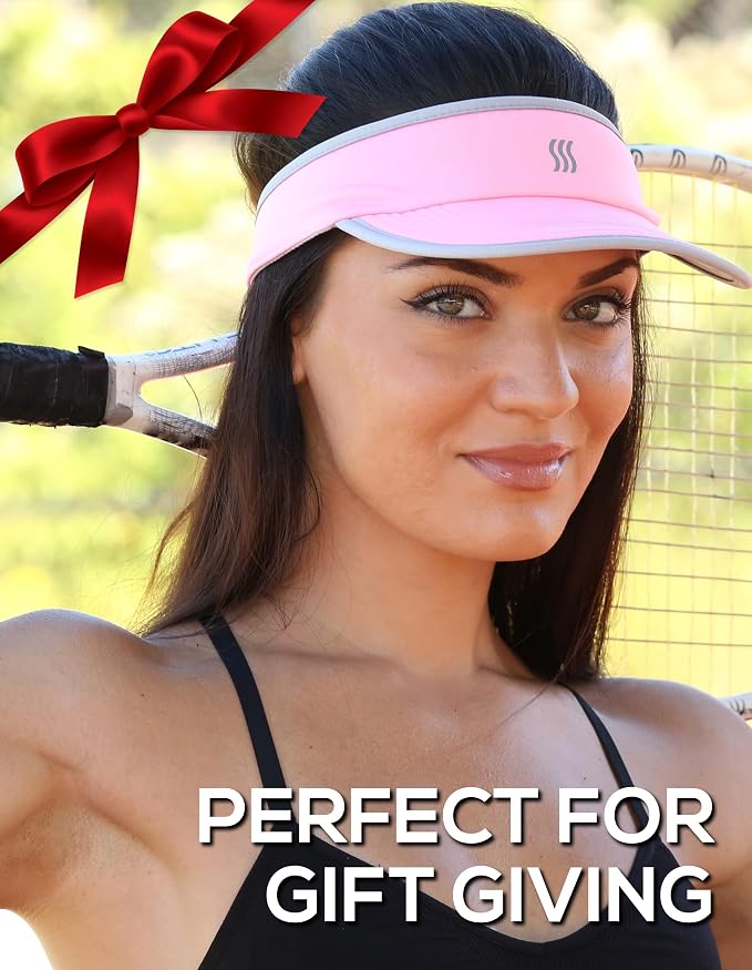 Sport Visor for Women. Sweat‑Wicking Visor for Running, Pickleball, Tennis & Golf. Lightweight & Adjustable Fit