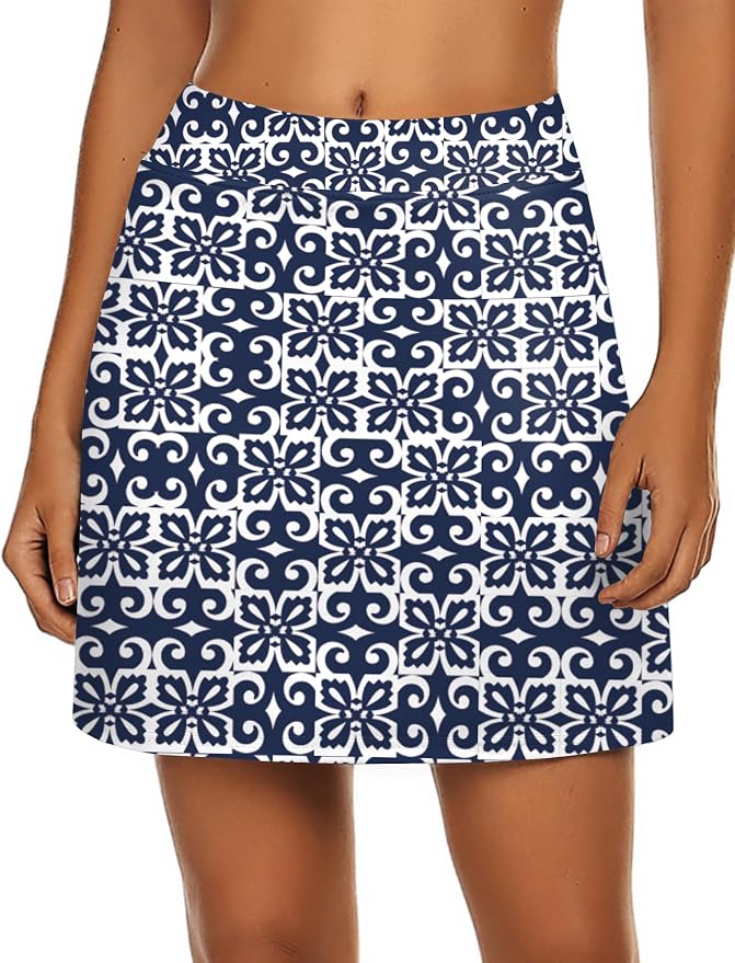 Ekouaer Women's Active Performance Skort Lightweight Skirt for Golf Tennis | Built-in Shorts, A Line, High Waisted, Tummy Control, Pickleball, Running, Workout, Sports, Skorts for Woman