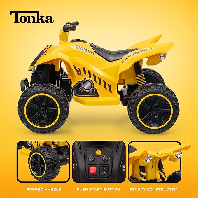 Voyager - Tonka - 12V ATV Ride On Toy, Fun and Exciting Ride for Kids, Stylish Design for Imaginative Play