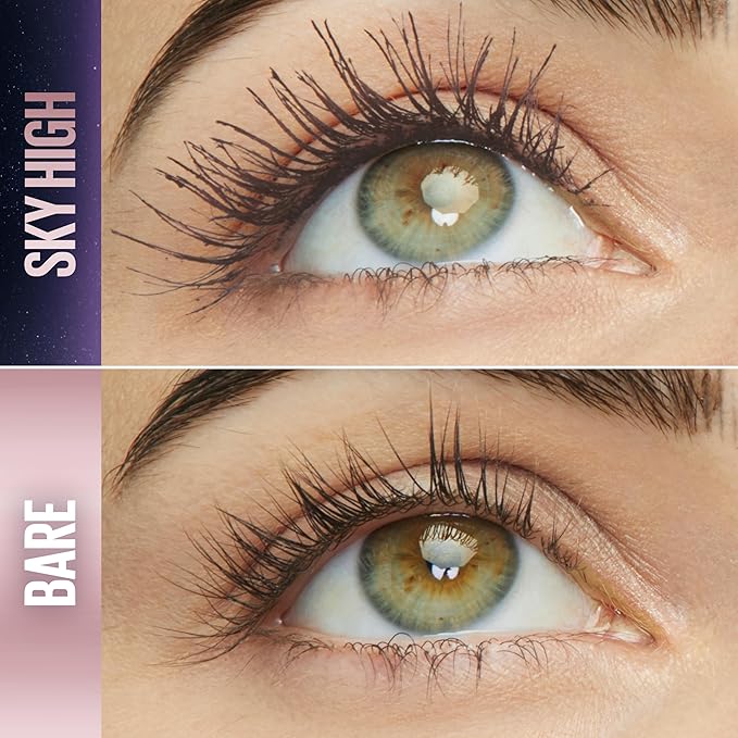 Maybelline Lash Sensational Sky High Washable Mascara Makeup, Volumizing, Lengthening, Defining, Curling, Multiplying, Buildable Formula, True Brown, 1 Count