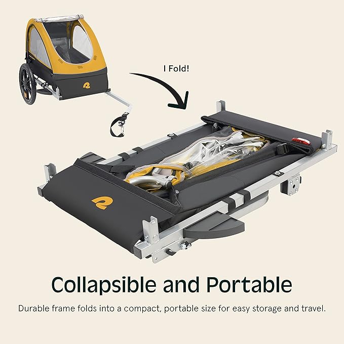 Retrospec Rover Kids Bicycle Trailer Single and Double Passenger Children’s Foldable