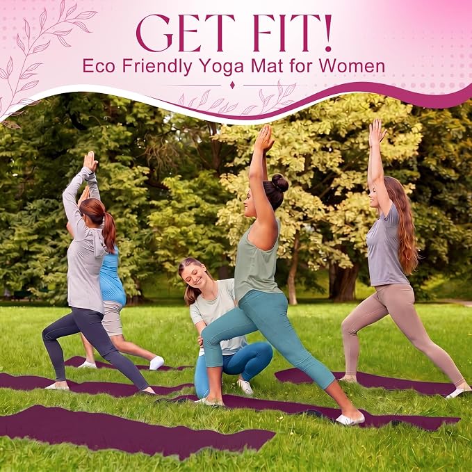 3 mm Thin Yoga Mats Bulk, Lightweight PVC Exercise Mats Non Slip Workout Fitness Pads for Yoga Pilates Stretching Classes Gym Home Studio, Easy to Clean