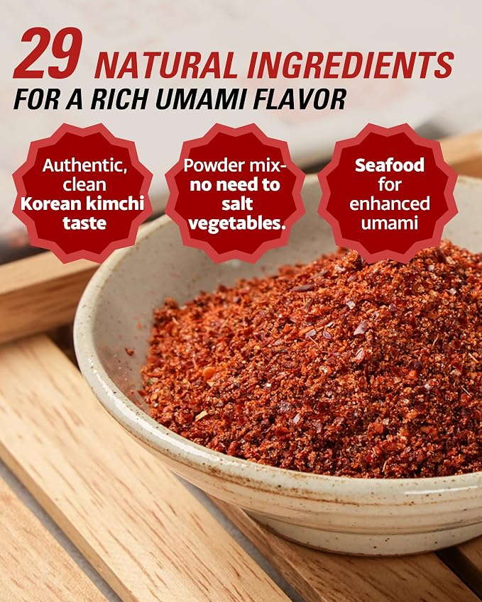 Yorit Instant Kimchi Salad Seasoning Mix, Korean Gochugaru, 4 Pack | Make Fresh Kimchi-Style Salad in Minutes; No Added MSG, Mild Gochugaru Heat; Great on Tacos, Rice, Eggs & K-BBQ