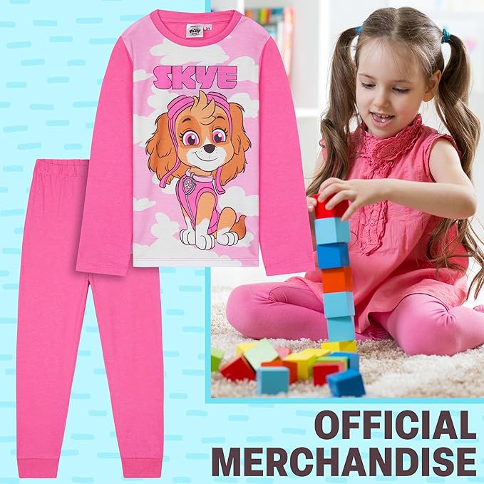 Get Trend 2 Pc Pajamas Set for Girls, Toddlers, PJs for Kids, Sleepwear with T Shirt, PJ Pants, for Girls