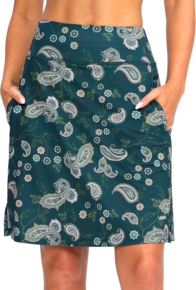 Women's 20" Knee Length Skorts Skirts UPF50+ Athletic Tennis Golf Skirt for Women Casual Summer Skirts