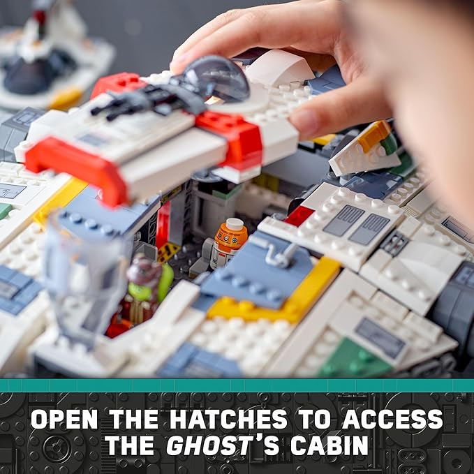 LEGO Star Wars Ahsoka Ghost and Phantom II Spaceship Toy - Star Wars Building Toys Set for Kids, Boys & Girls, Ages 10+ - Gifts for Birthdays - 5 Minifigures - 75357