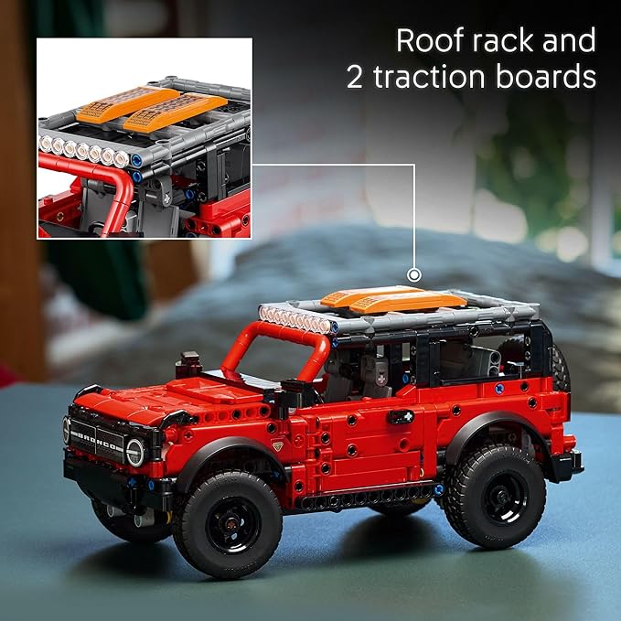 LEGO Technic Ford Bronco Kids Toy Car - Building Toy for Boys and Girls, Ages 10+ - Car Model Kit - Makes a Cool Birthday Gift for Kids - Authentic Ford Bronco Trim & Details - 42213