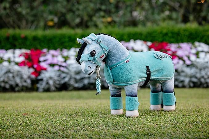 LeMieux Toy Pony Show Blanket - Quality Fleece Rug - Eduational Toy - Suitable for Ages 3+ Lagoon