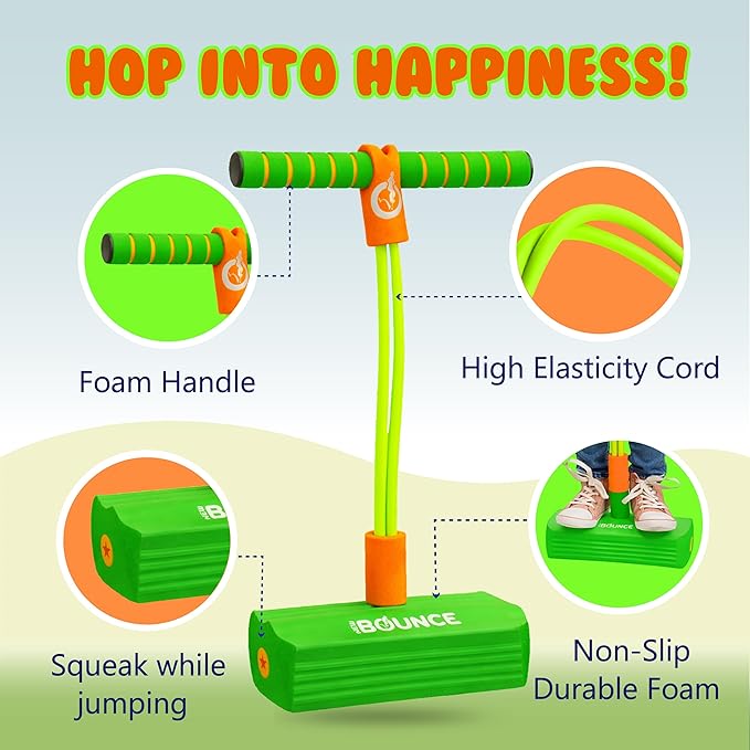 New Bounce Pogo Stick for Toddlers - Foam Jumper for Age 3,4,5,6,7,8 - Outdoor Jumping Toys - Birthday Gift for Toddler Girls and Boys