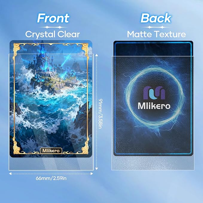 1000 Counts Card Sleeves, Matte Clear Card Sleeves Deck Card Protectors, Trading Card Sleeve Fit for MTG, Baseball, Sports, Game Cards (Matte Clear)