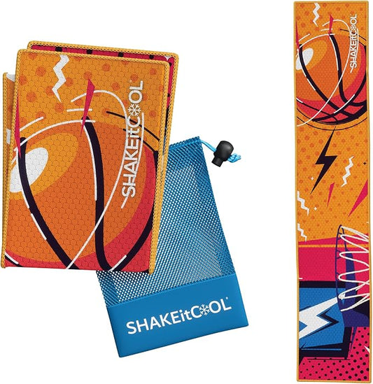 SHAKEitCOOL Original Cooling Towel – Soft, Lightweight, Heat Relief – Perfect for Biking, Running, Yoga, Gym, Gardening – Fast Break