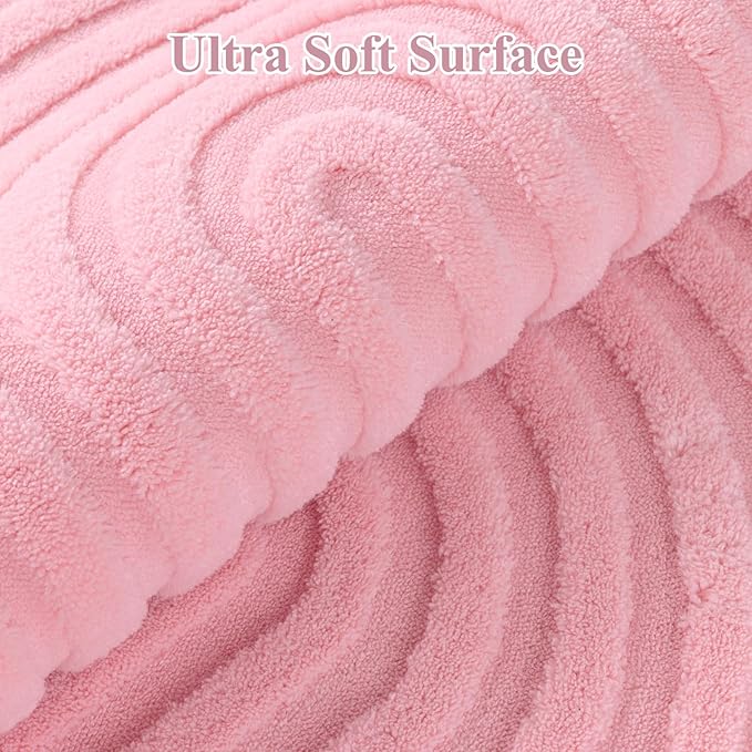 Pauwer 4ft Area Rugs for Living Room, Modern Non Slip Washable Rug, Pink | Arch Pattern, Soft Fluffy, Neutral, Boho Accent, Indoor Round Floor Carpet, For Kids Room Dining Room Nursery Entryway