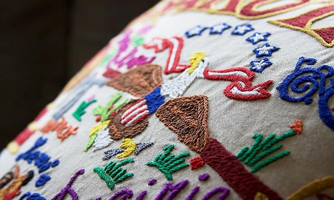 Catstudio North Dakota Embroidered Decorative Throw Pillow