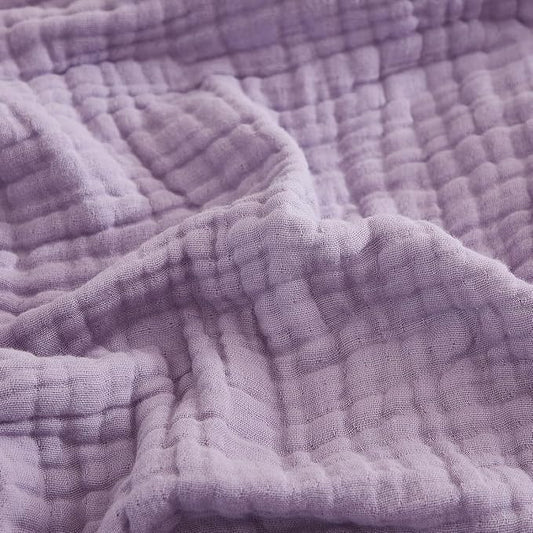 EMME Muslin Blankets for Adults Throw Blanket for Couch Breathable Gauze Soft Lightweight Airy Lavender Twin 60" x 80"